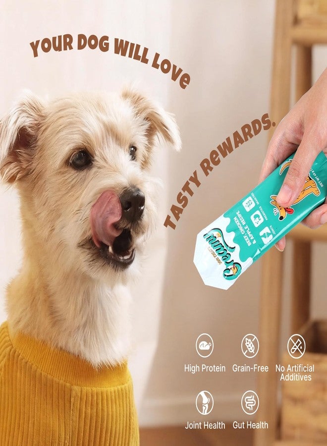 أم-بيتس مكافآت إم-بيتس اللذيذة للكلاب بنكهة الدجاج والجزر، وجبات خفيفة صحية وطرية في أنابيب ضغط للجراء والكلاب الكبيرة في السن، مكافأة للتدريب أو إضافة للطعام، مهروس منخفض السعرات الحرارية لدعم المفاصل والجهاز الهضمي - عبوة من 8 قطع - Image 4